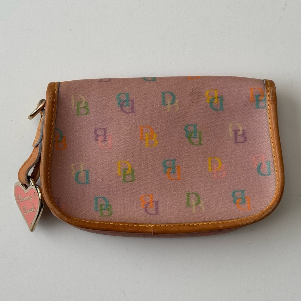 Pink Multicolor Dooney & Bourke Flap Wristlet - Picture 3 of 5